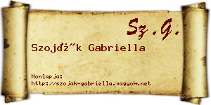 Szoják Gabriella névjegykártya