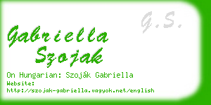 gabriella szojak business card