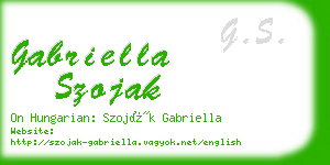 gabriella szojak business card